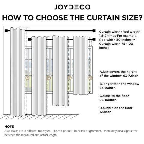 Joydeco blackout curtains machine-washable for easy care.