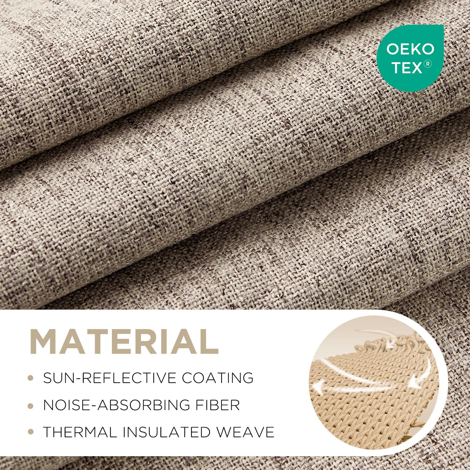 Joydeco blackout curtains right panel highlighting modern drape and privacy.