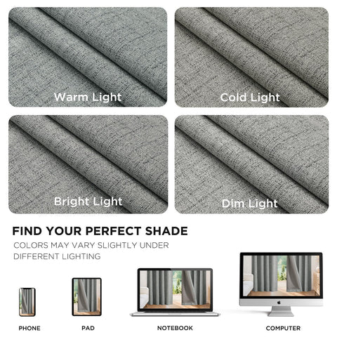 Joydeco blackout curtains dense weave contributing to quiet spaces.