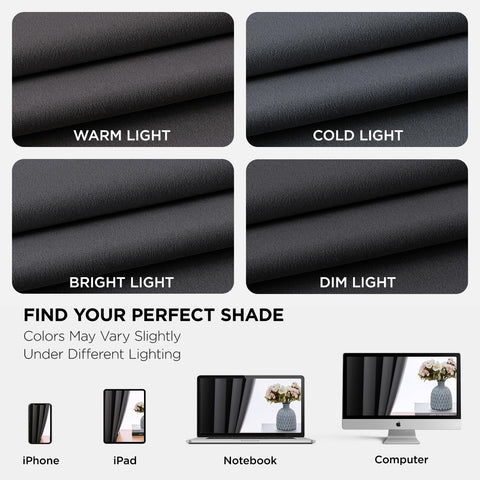 Joydeco dark grey color option complements modern living and bedrooms.