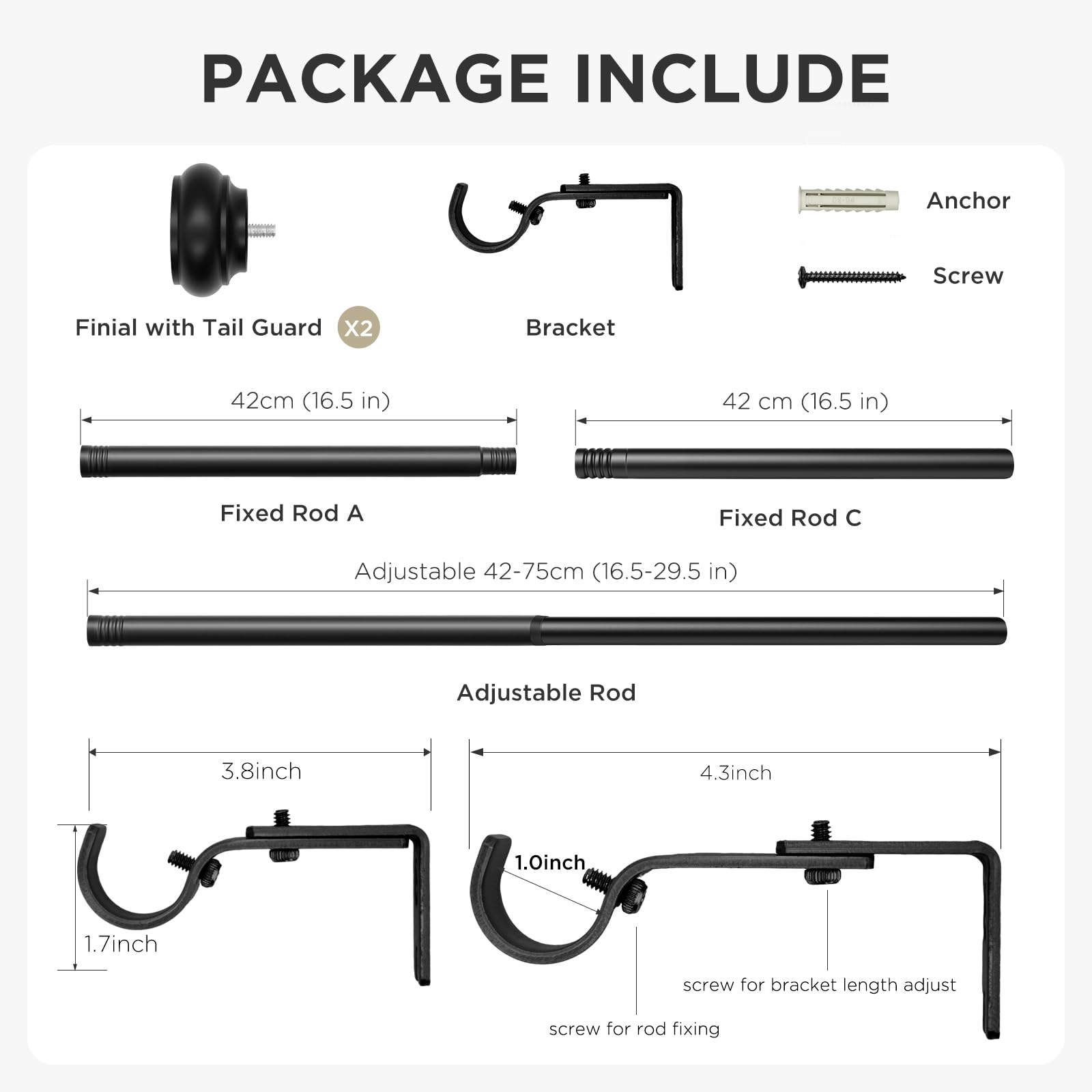 Joydeco easy-install includes brackets and anchors for quick setup.