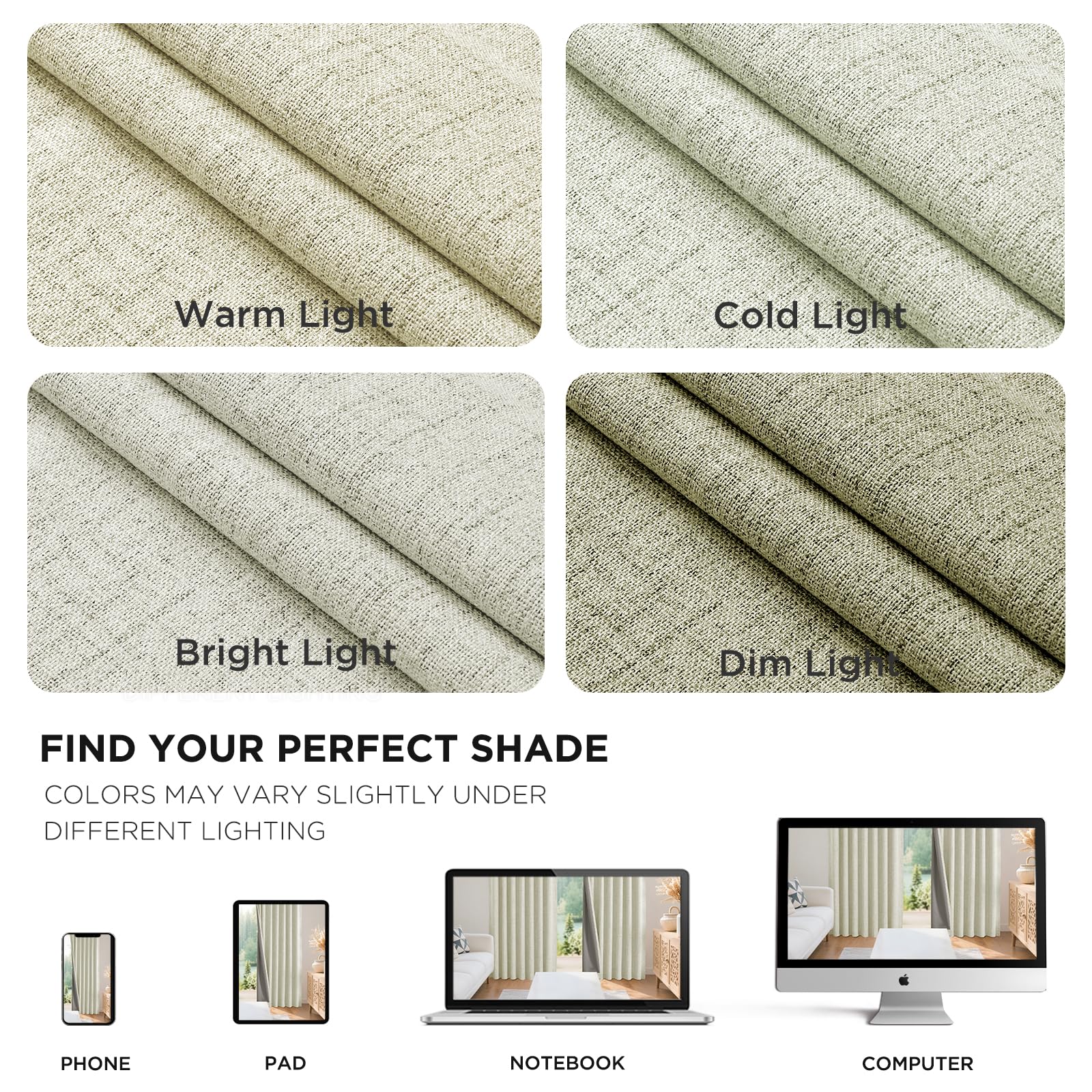 Joydeco full-coverage curtains suit bedrooms and living rooms with timeless style