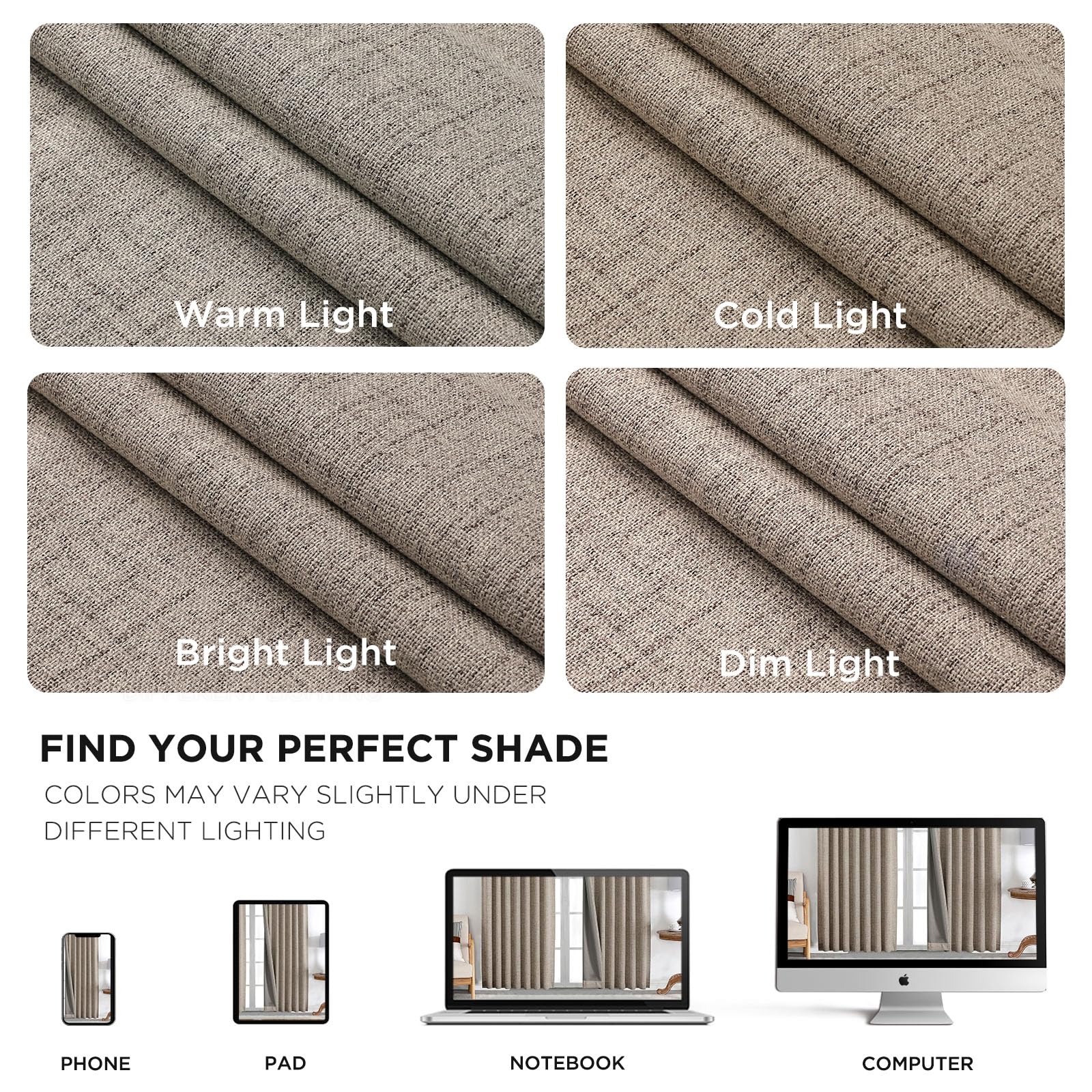 Joydeco living room drapes on a rod create privacy and style.