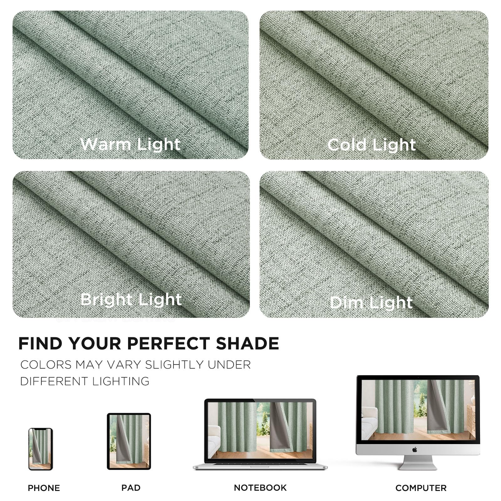 Joydeco machine-washable curtains for easy care and quick refresh.