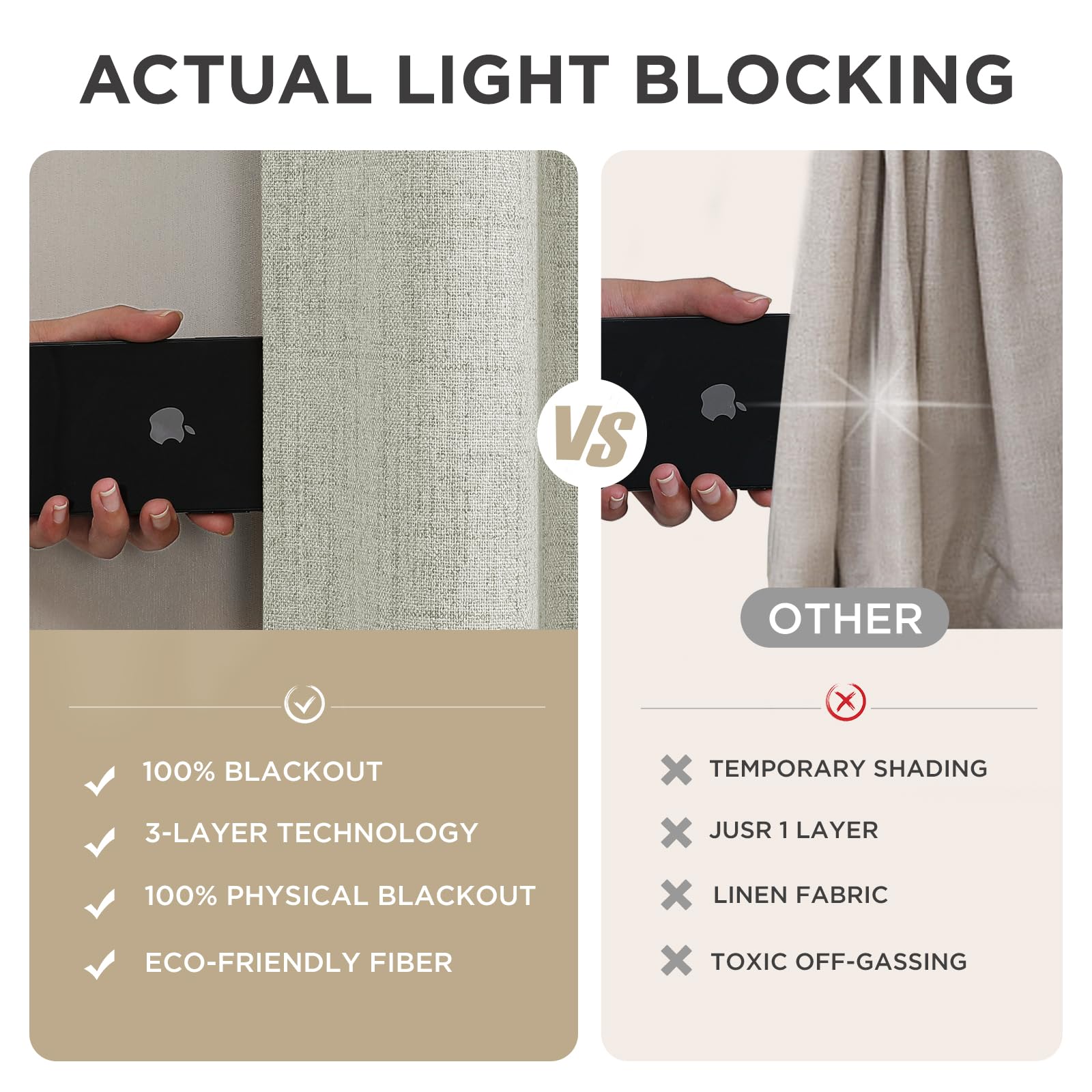 Joydeco privacy and noise reduction with heavyweight faux linen fabric for calm spaces