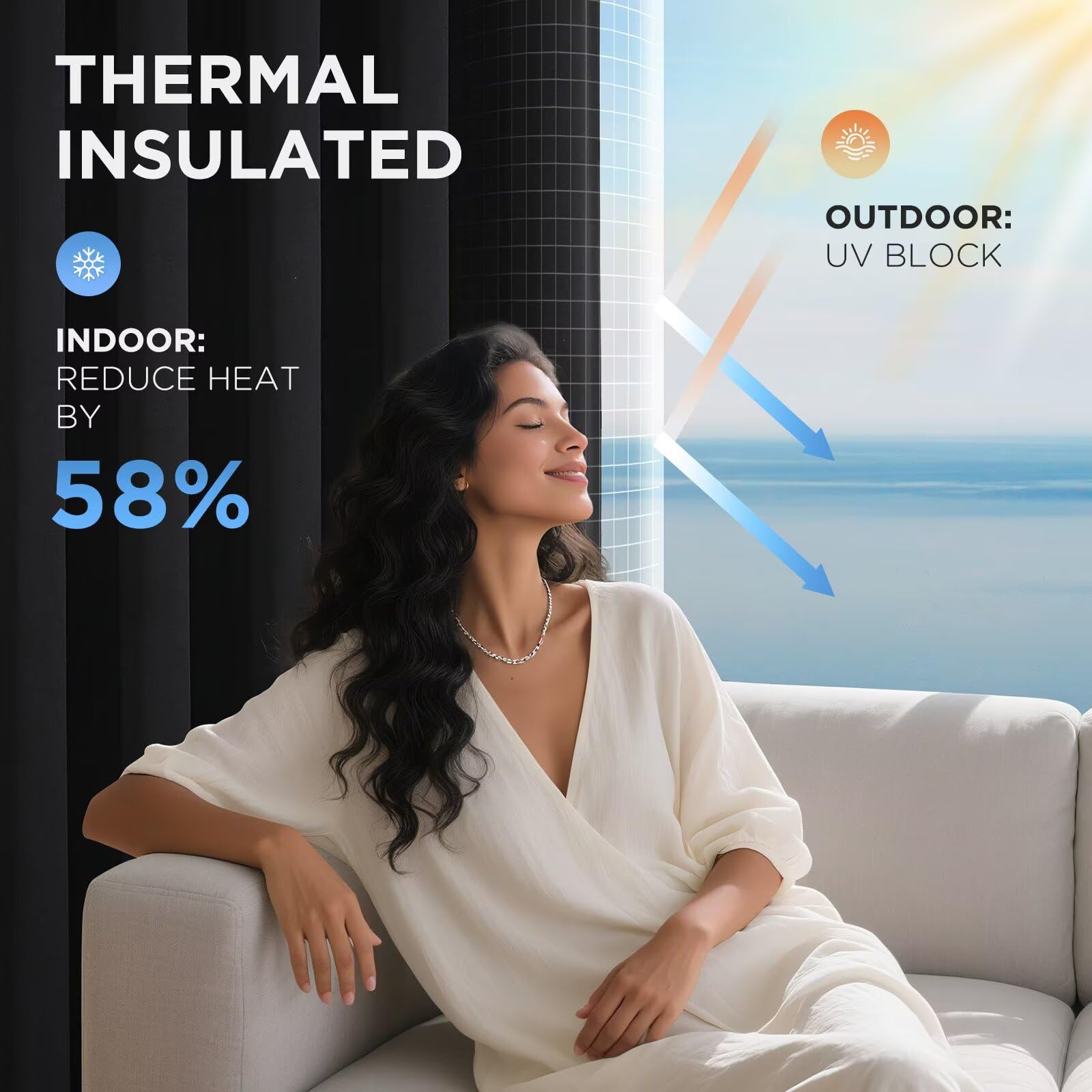 Joydeco thermal insulation helps keep rooms cooler by reducing sun exposure