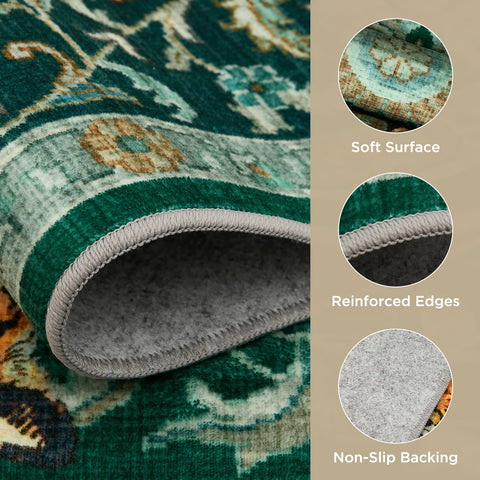 Joydeco tiger print 5x7 rug foldable design — easy storage.