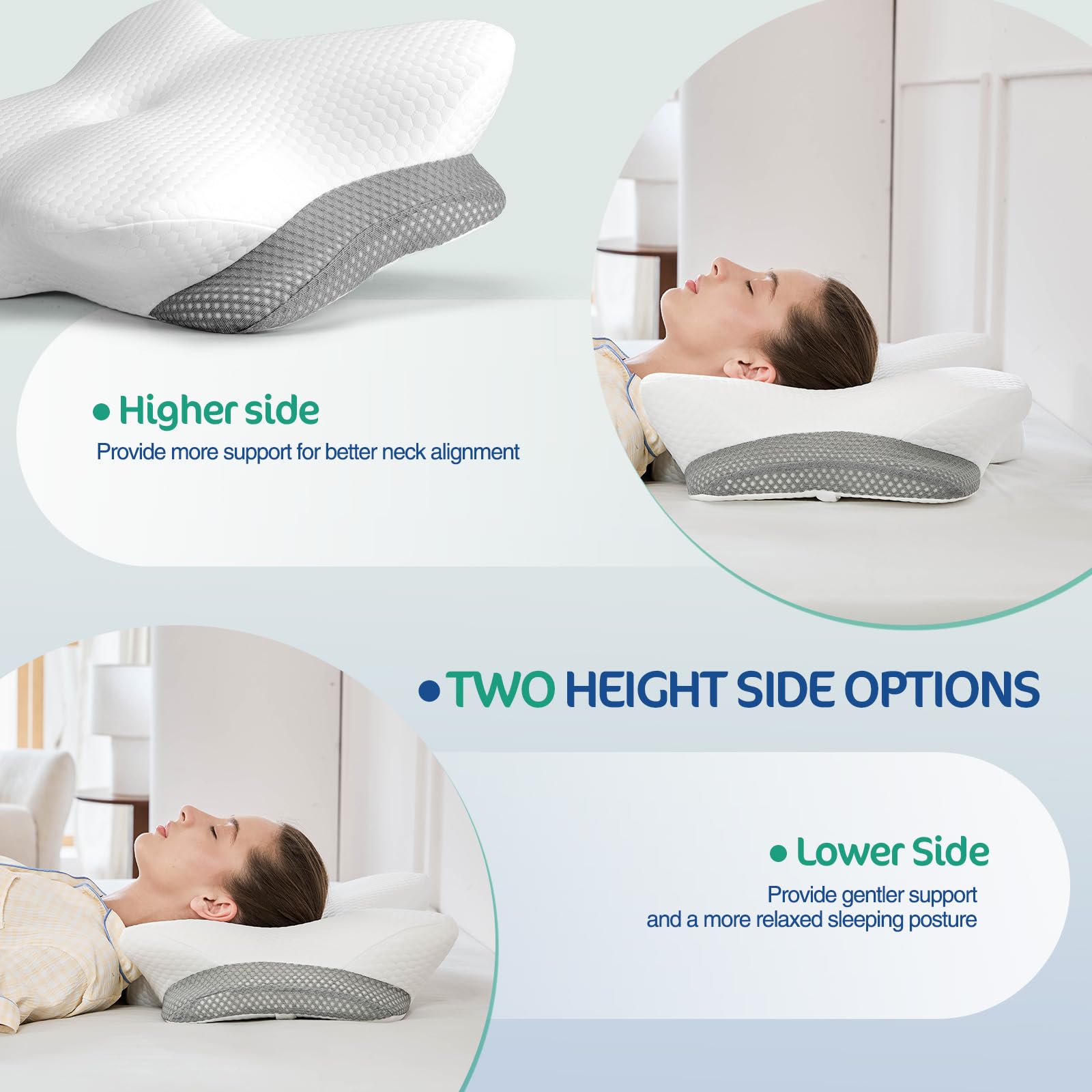 JOYENERGY butterfly hollow contour offers 15° head cradle and wide armrest grooves