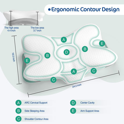 JOYENERGY dual-height pillow with removable layer adapts to sleeping posture