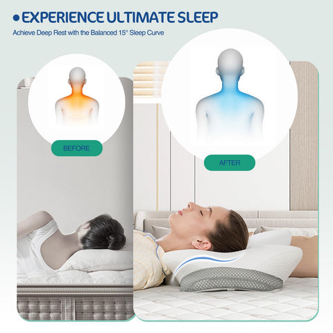 JOYENERGY vacuum-packaged pillow arrives fresh and compact for travel or dorm rooms