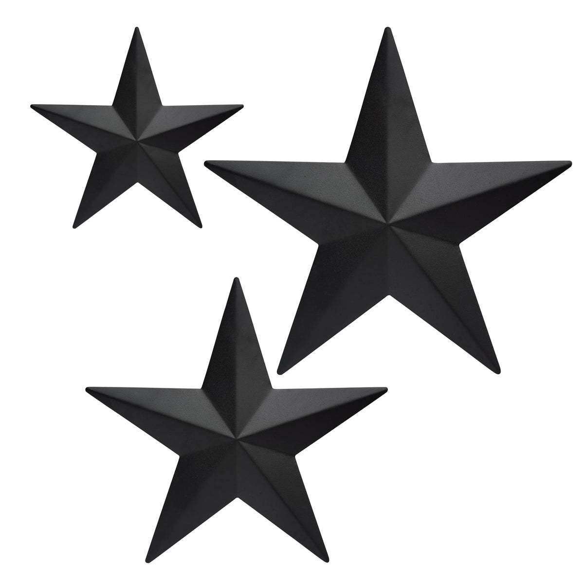 JoyEvy Black Barn Star 6-inch wall decor with rustic finish for farmhouse styling.
