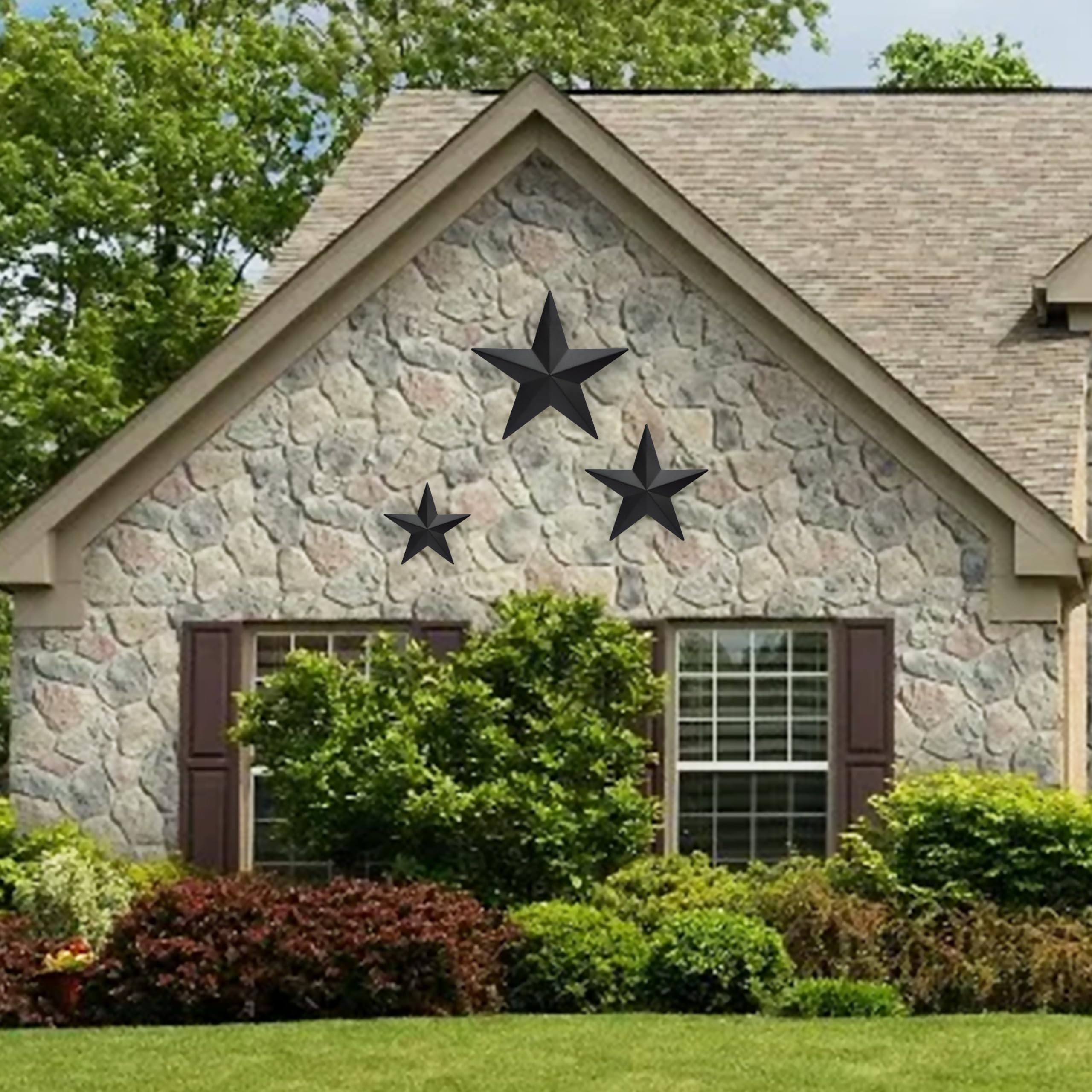 JoyEvy Black Barn Star back hook enables easy mounting.
