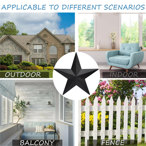 JoyEvy Black Barn Star Texas style rustic decor for country homes.