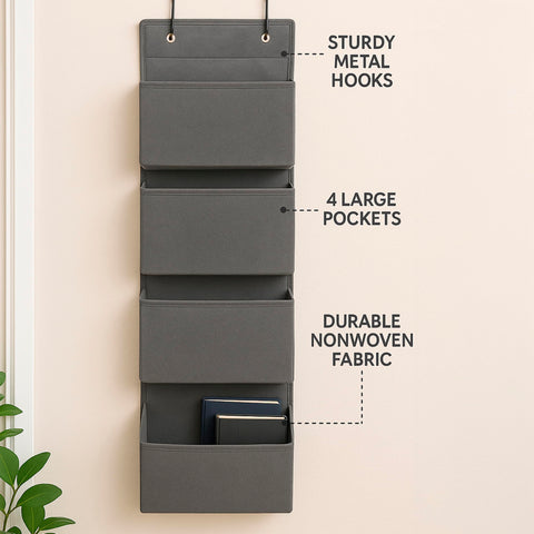 Joyful Moose door-hanging organization keeps essentials within reach.