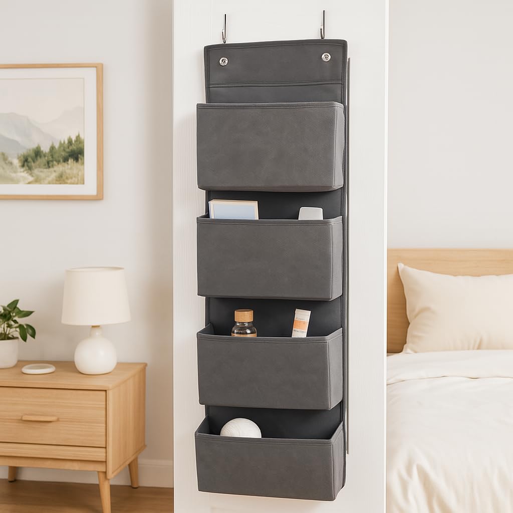 Joyful Moose easy-installation hooks install over standard doors.