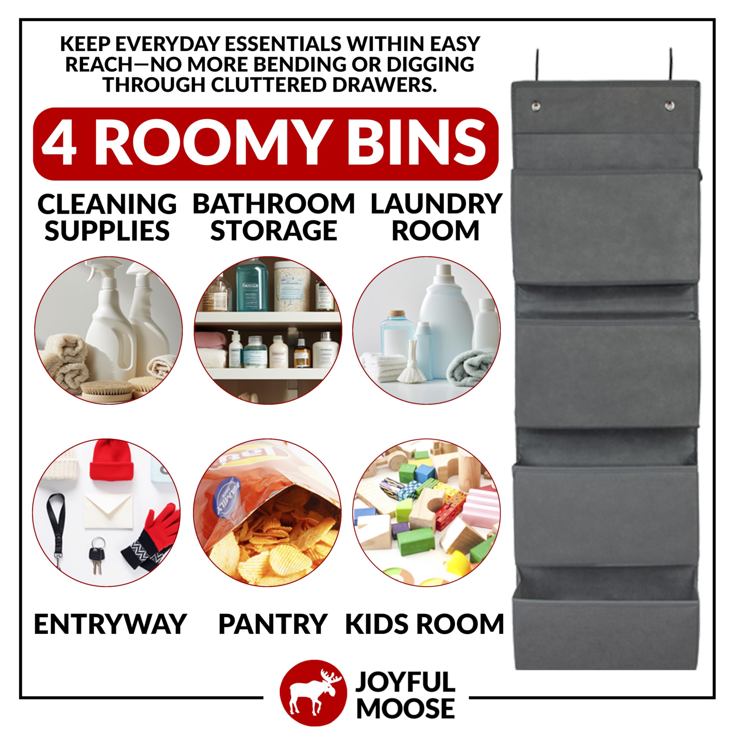 Joyful Moose pantry storage solution for snacks and spices.