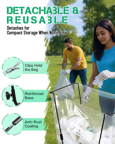 Joyhalo freestanding trash bag stand stays steady on any surface