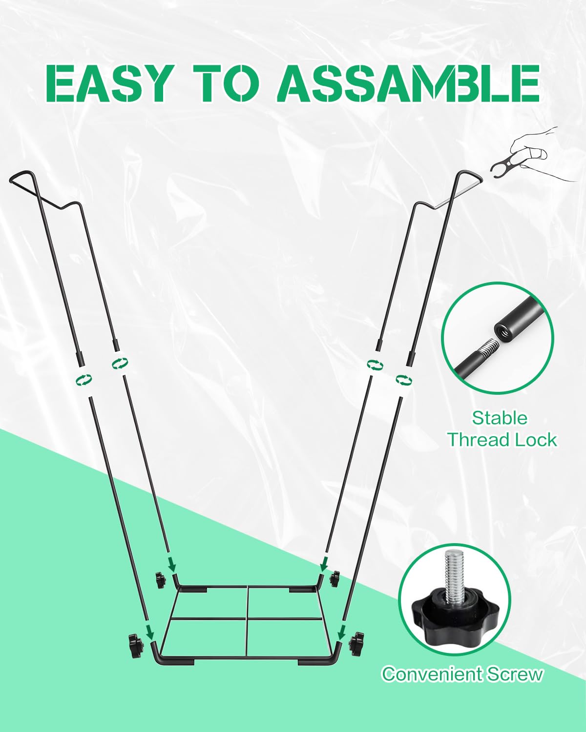 Joyhalo garden and camping bag holder supports 30-45 gallon bags