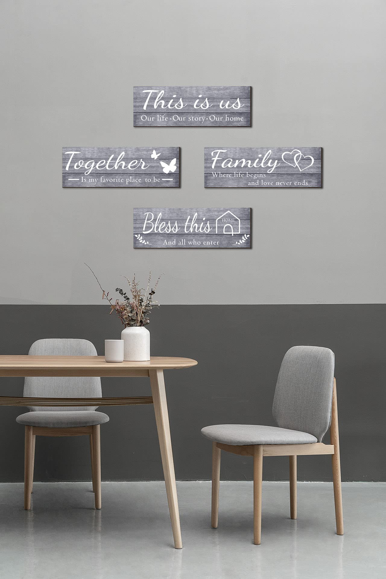 Joyhawk Farmhouse Entryway Wall Art enhances first impressions.