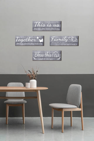 Joyhawk Farmhouse Entryway Wall Art enhances first impressions.