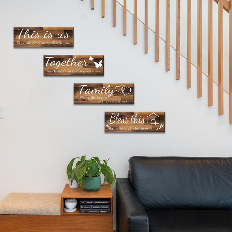 Joyhawk Family wall sign brings rustic charm to spaces.