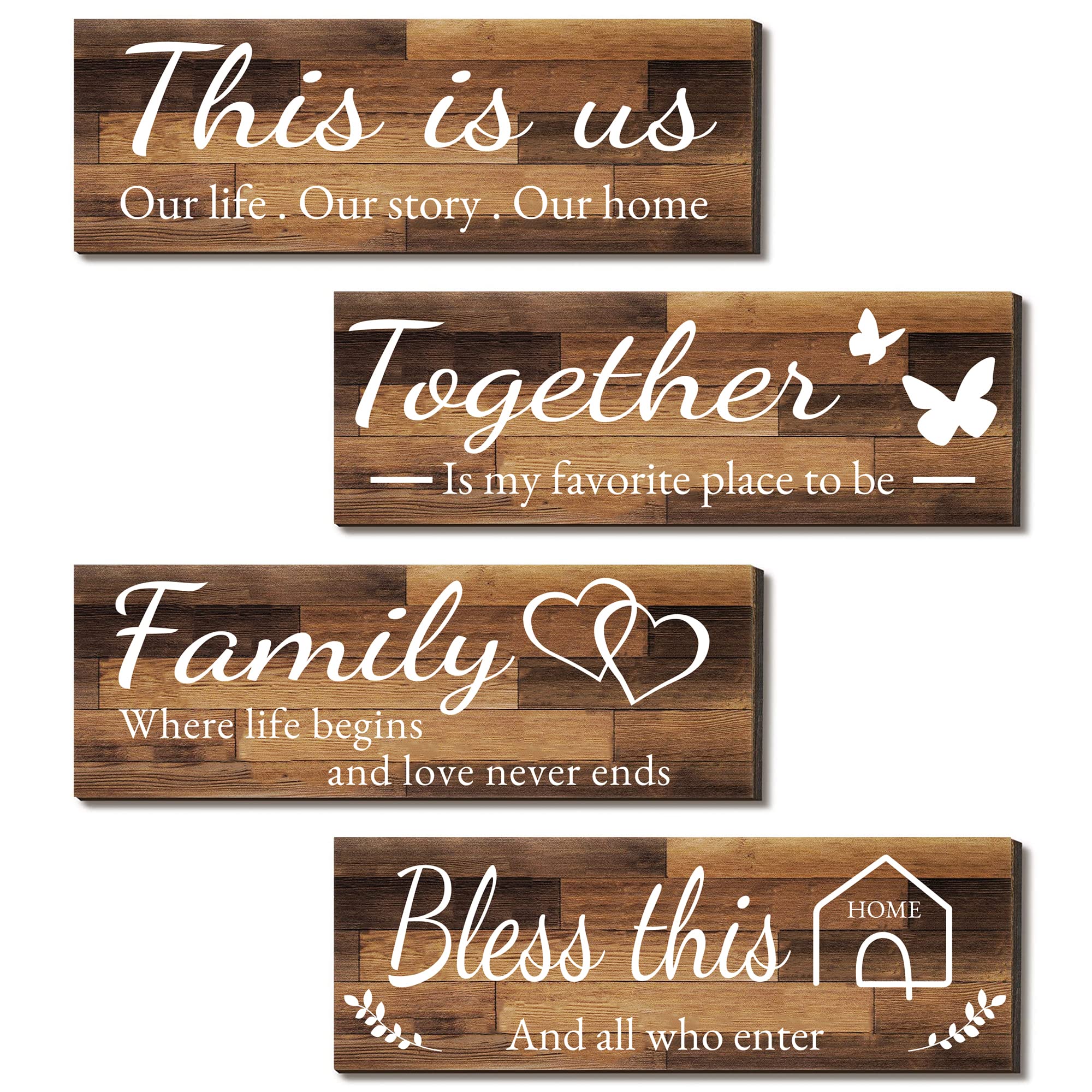 Joyhawk This Is Us wall signs set adds cozy family ambiance.