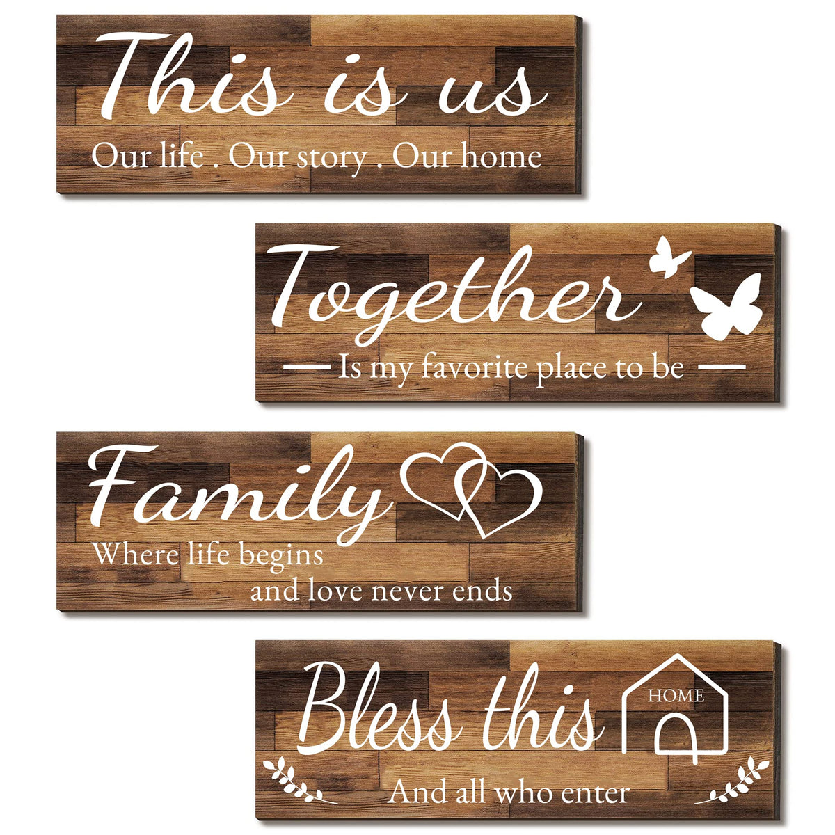 Joyhawk This Is Us wall signs set adds cozy family ambiance.