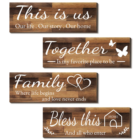 Joyhawk This Is Us wall signs set adds cozy family ambiance.
