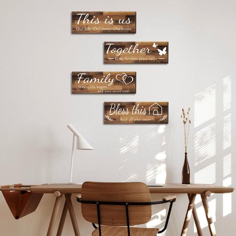 Joyhawk Wooden Signs Entryway add warmth and simple hanging.