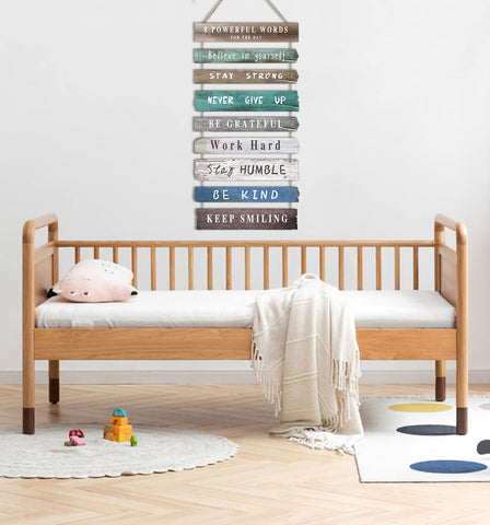Joyhawk home office wall art featuring wooden signs for focused work vibe