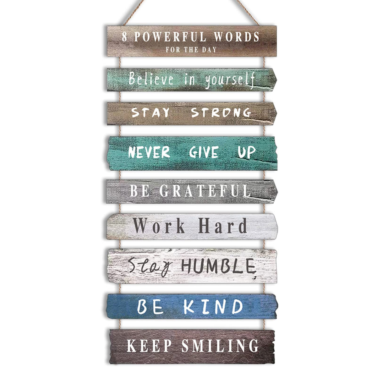 Joyhawk inspirational wall art with wooden signs and colorful quotes for workspace motivation
