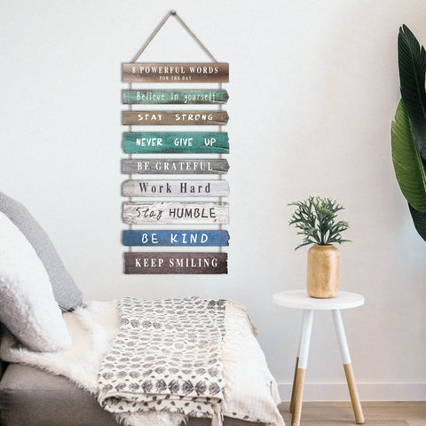 Joyhawk nine-colored wooden signs decor for room motivation and style