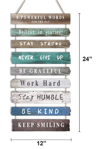 Joyhawk quotes wall art with jute rope creates a distinctive rustic office accent