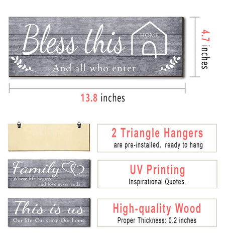 Joyhawk Together sign wall decor enhances family space with warm farmhouse charm.