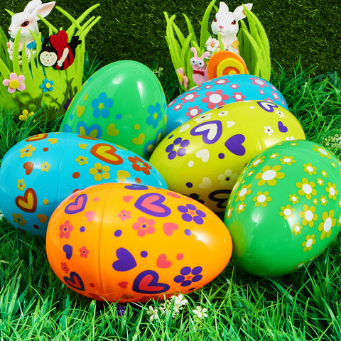 JOYIN jumbo Easter egg opened to show interior for stuffing ideas.