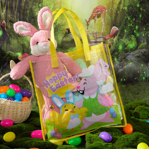 JOYIN bunny design tote bag ideal for classroom prizes and gifts