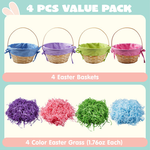 JOYIN colorful grass shreds add festive color and cushioning for eggs.