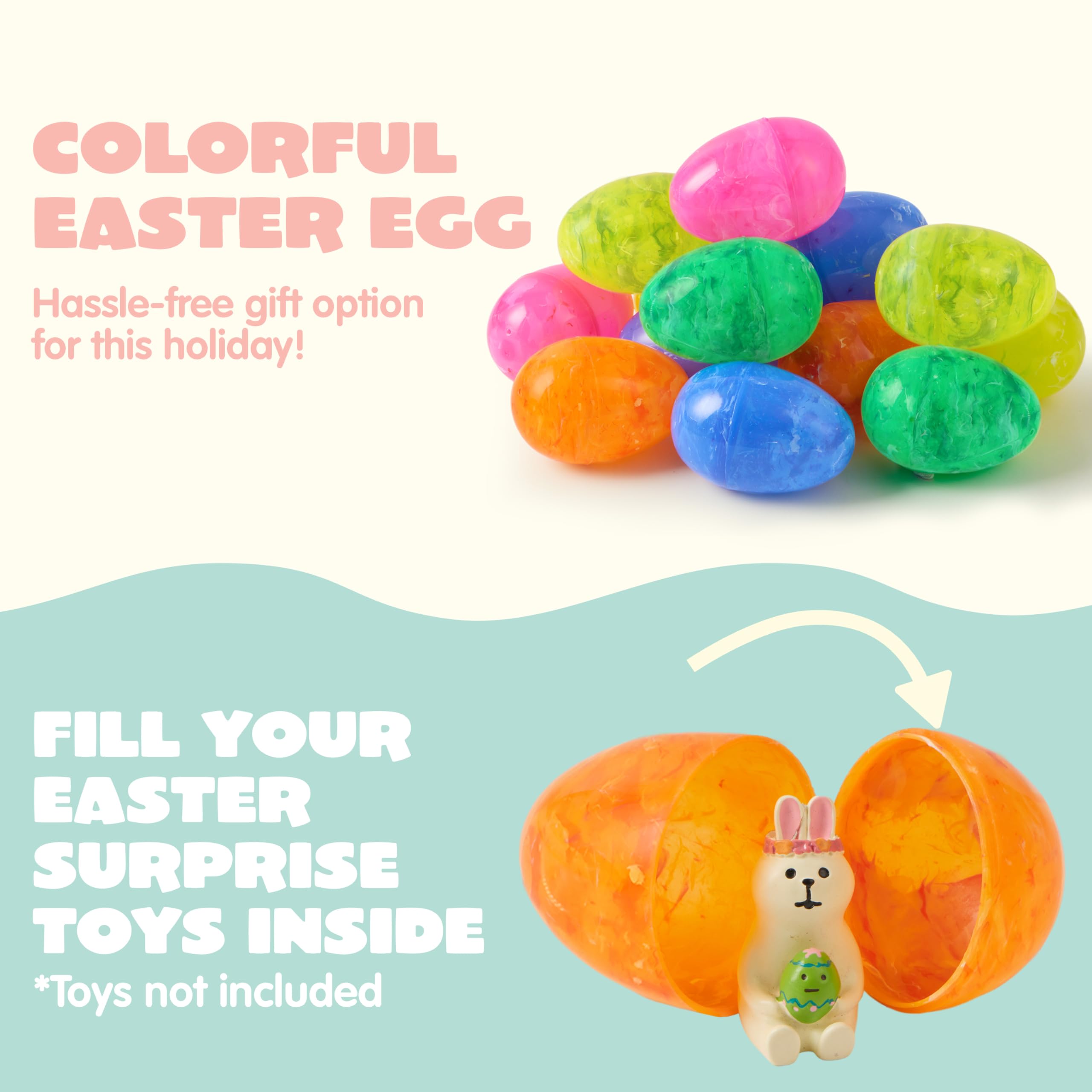 JOYIN iridescent Easter egg six-color set, perfect for prize bins and grab bags.