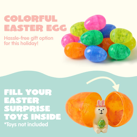 JOYIN iridescent Easter egg six-color set, perfect for prize bins and grab bags.