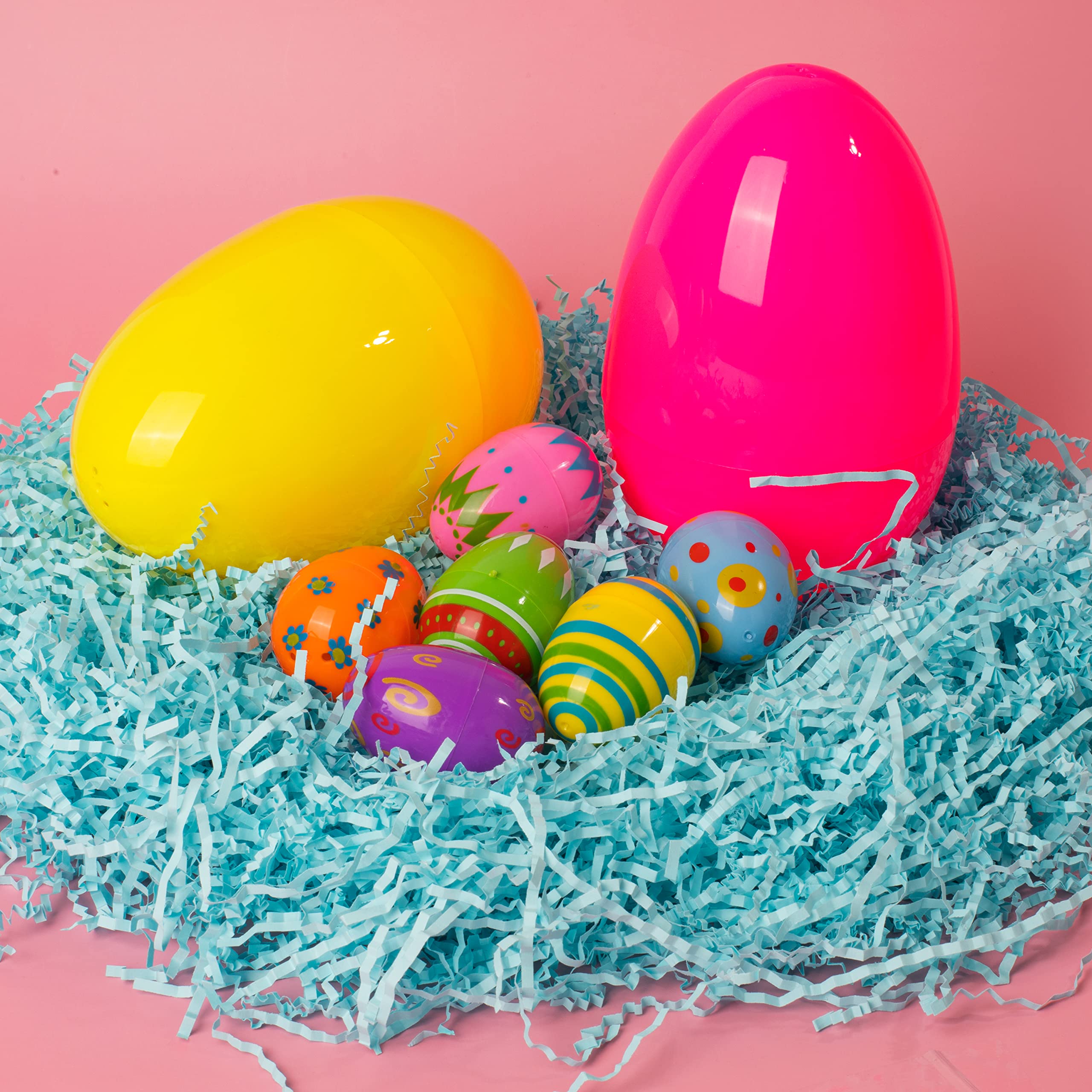 JOYIN 7-inch jumbo Easter eggs ready for basket stuffing and classroom prizes