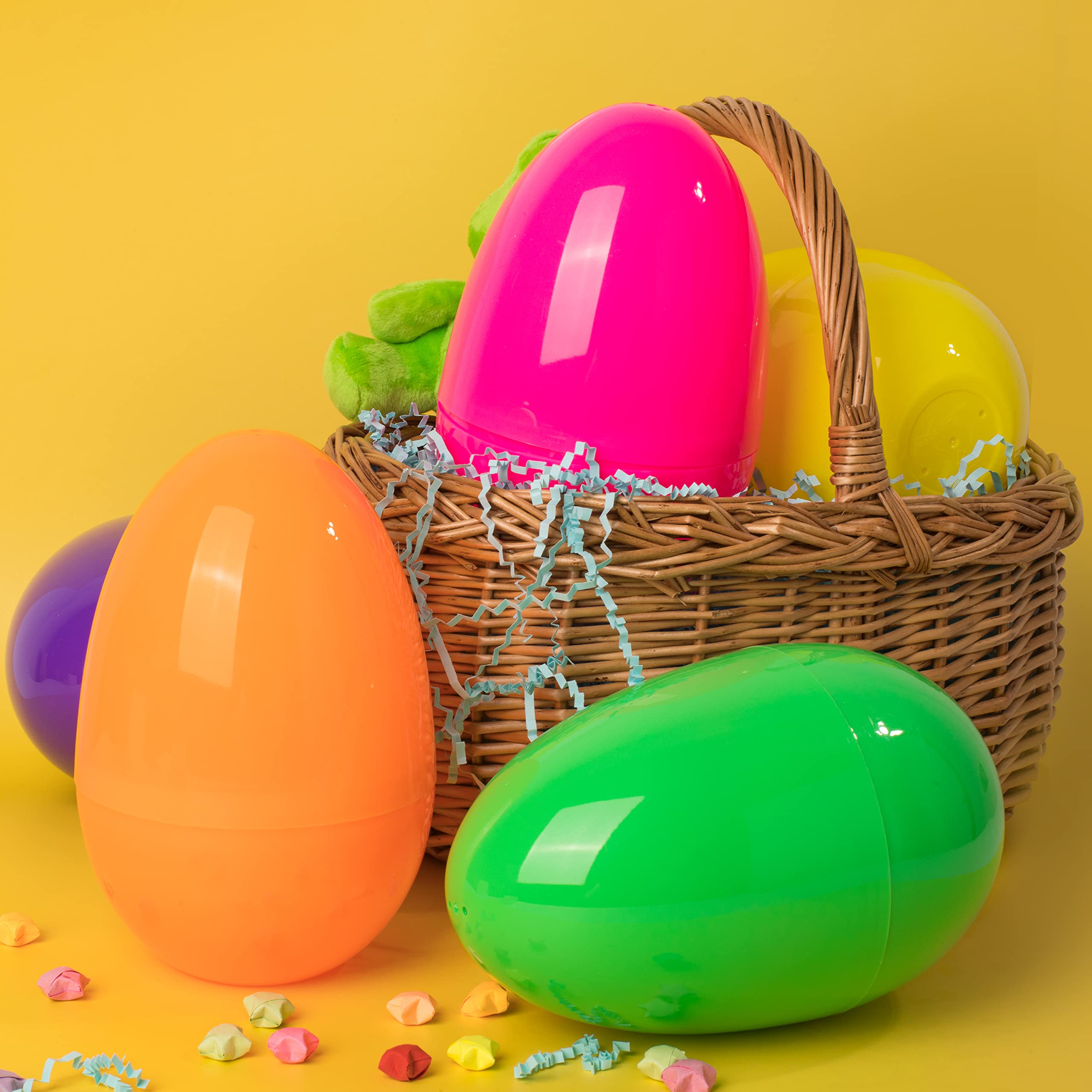 JOYIN 7-inch jumbo Easter eggs arranged for hunt table setup