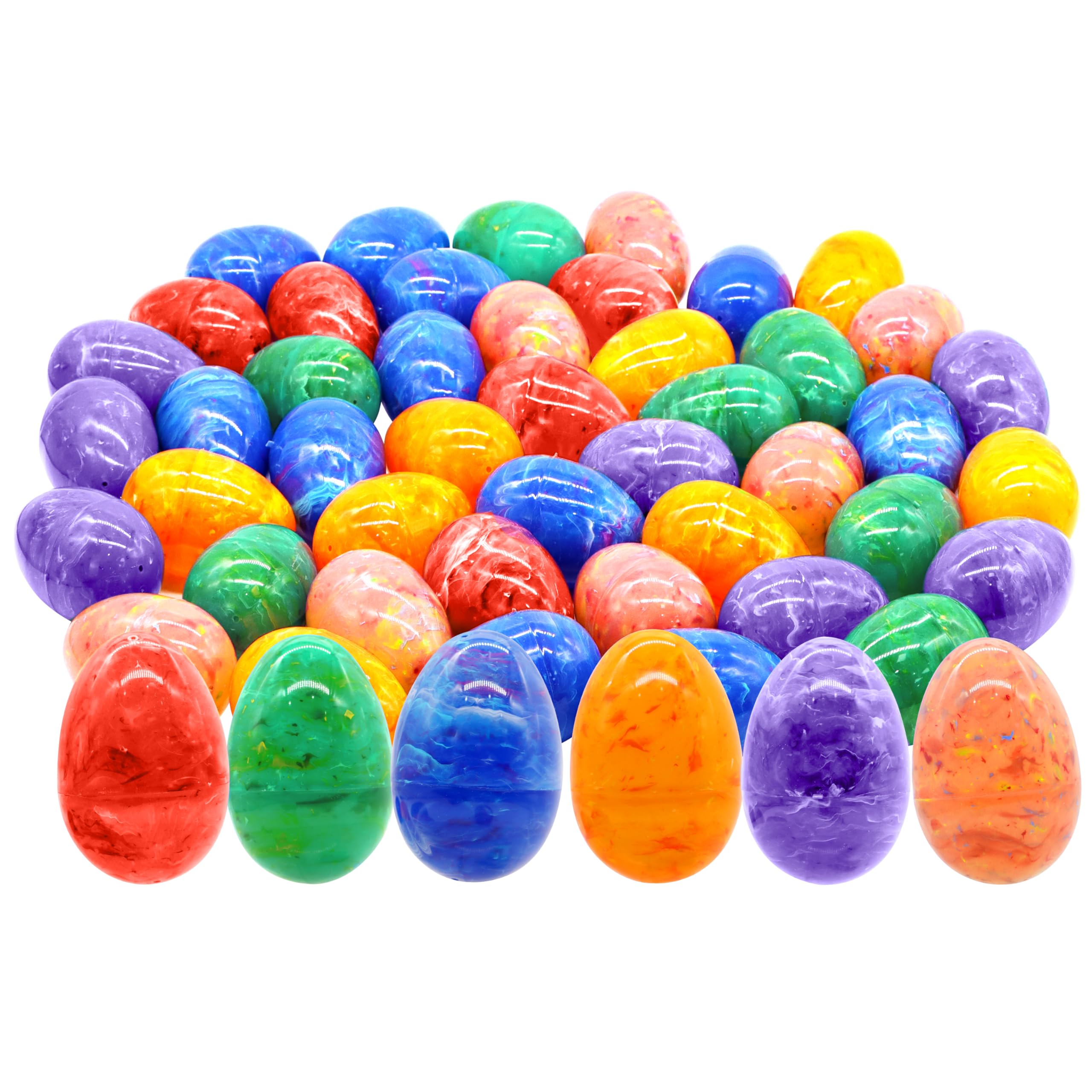 JOYIN iridescent Easter eggs 72pc for bright, reusable egg hunts