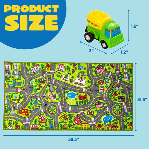 JOYIN Kids Play Rugs Airport-terminal scene inspires travel-related stories and exploration games.