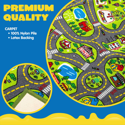 JOYIN Kids Play Rug City Life road layout connecting mats for seamless city play.