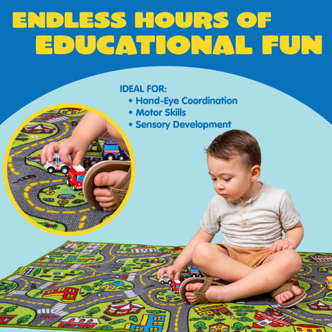 JOYIN Kids Play Rugs Hospital-building area enhances imaginative hospital scenes for caregivers' play.