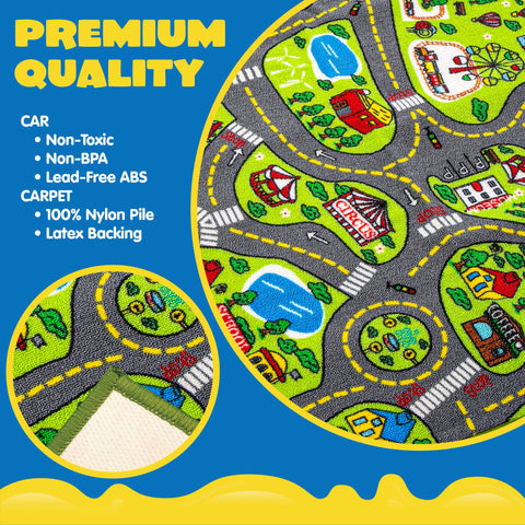 JOYIN Kids Play Rugs School-building section supports classroom-themed pretend play and learning.