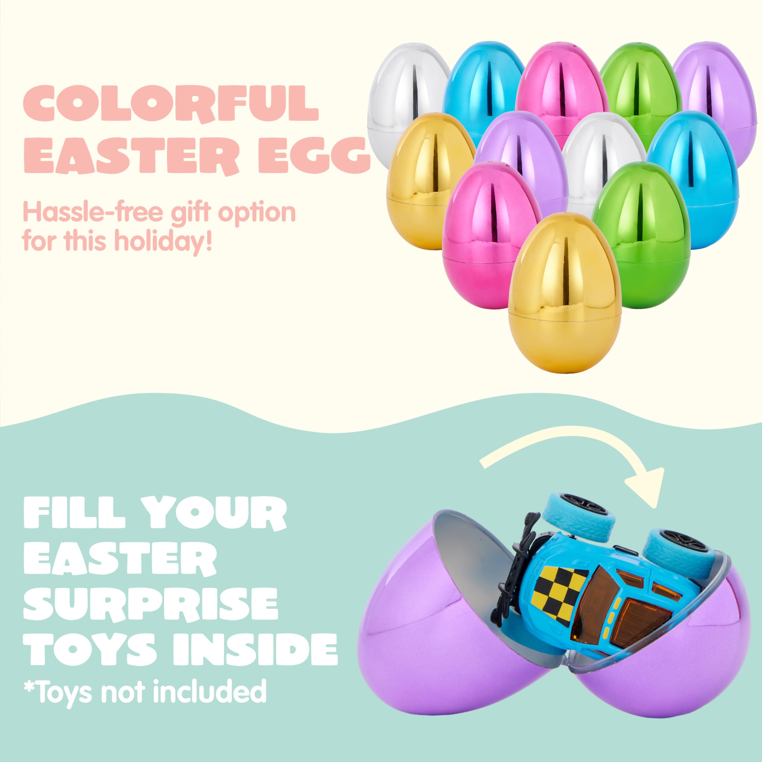 JOYIN metallic six-color eggs with premium look for prizes.