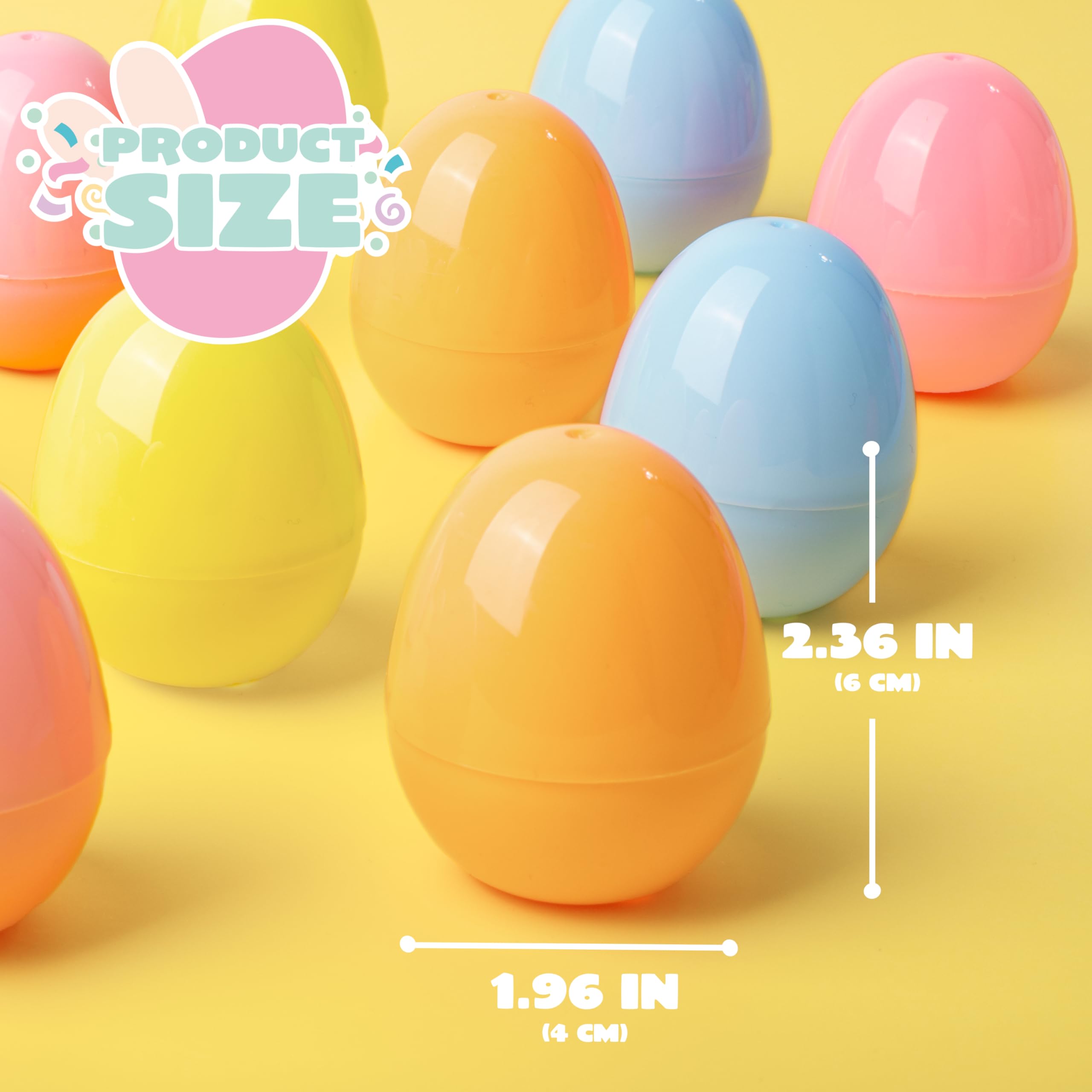 JOYIN hinged eggs simplify assembly and secure tops together.