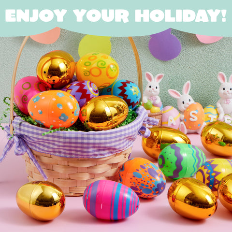 JOYIN plastic Easter egg set provides durable, recyclable material for kids