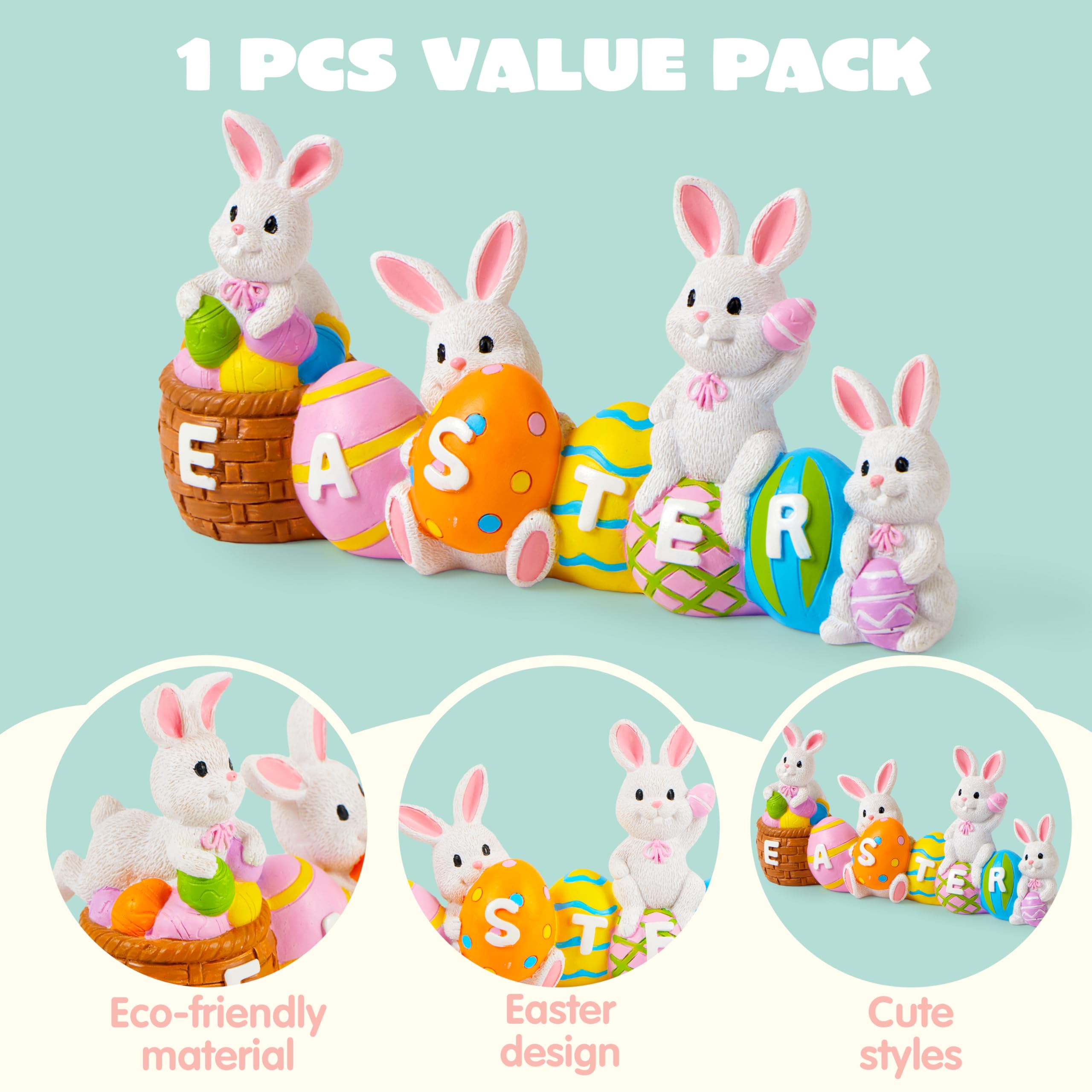 JOYIN resin Easter eggs display adds colorful charm to shelves and mantels